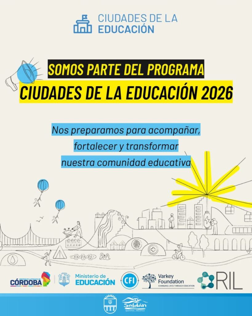Saldán es parte de Ciudades de la Educación 2026