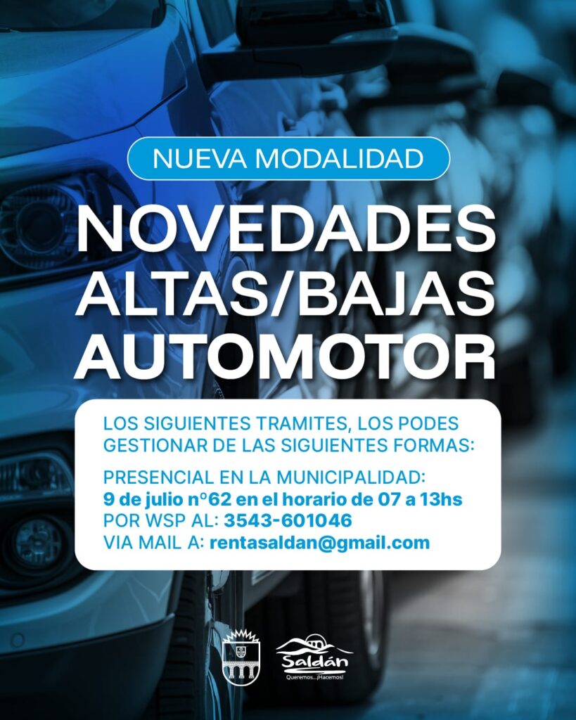 Nuevas modalidades para gestiones sobre el automotor